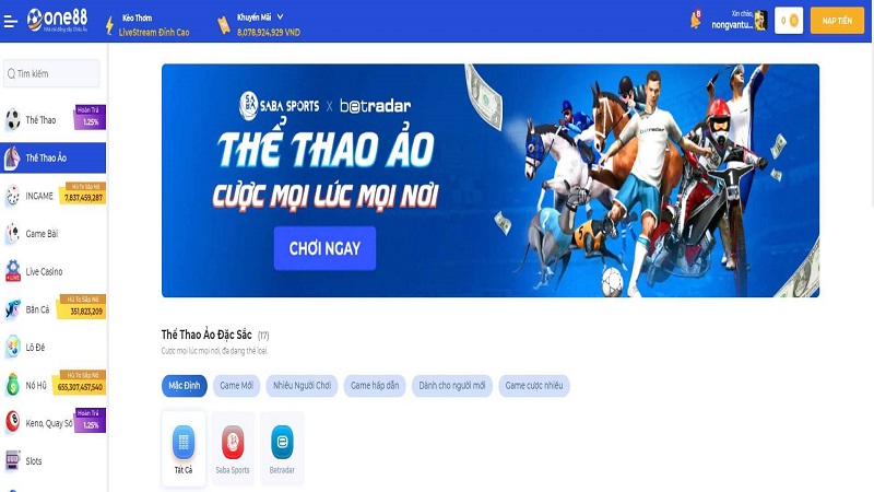 Sơ bộ về game thể thao ảo One88